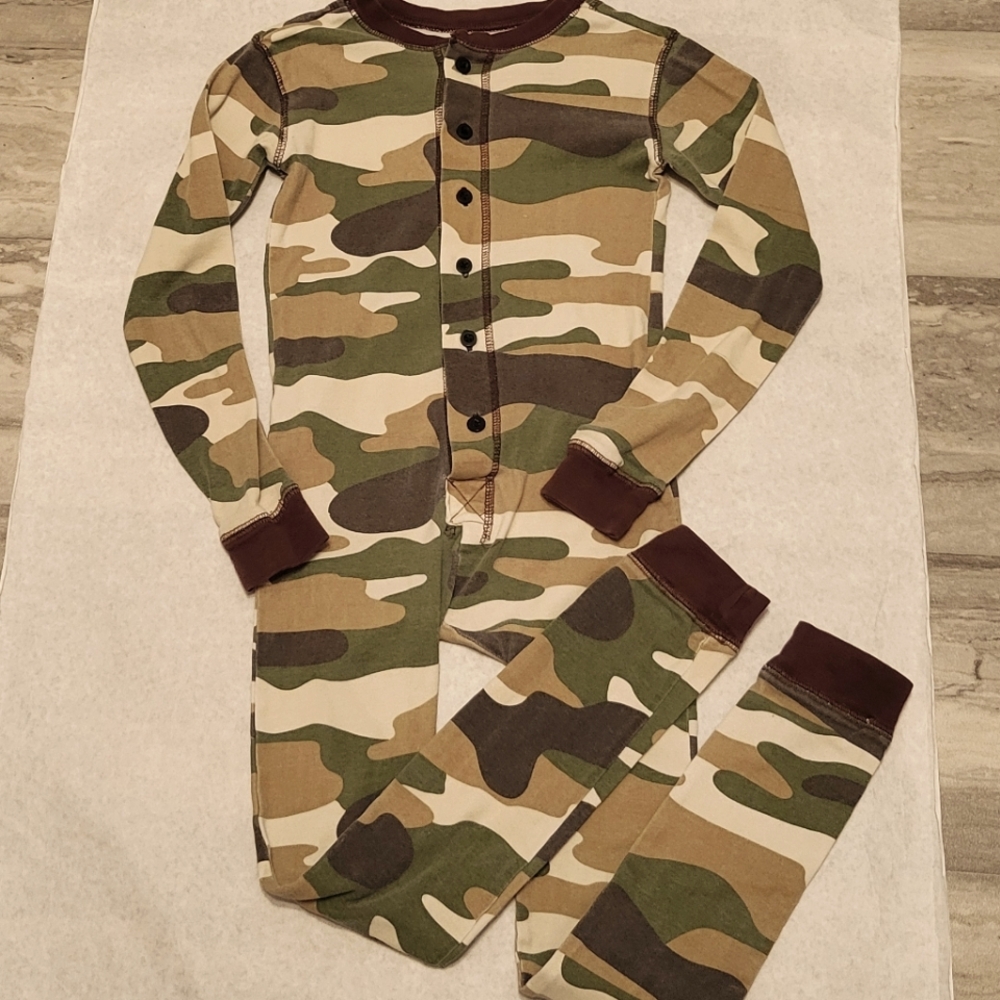 Lazy One camo snug fitting footless footie